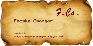 Fecske Csongor névjegykártya