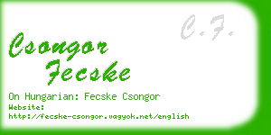 csongor fecske business card